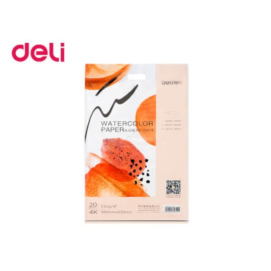 DELI ΦΥΛΛΑ ΑΚΟΥΑΡΕΛΑΣ ΤΣΑΝΤΑ 20Φ 4K (380x530mm) 230g/m2